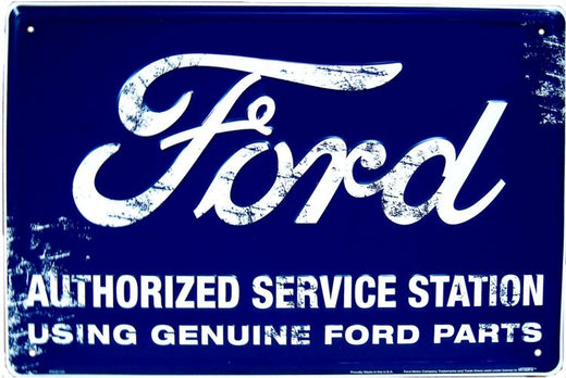 Signs 4 Fun Decorative Parking Sign | Ford Service | 12 x 16 | Embossed Aluminum Sign | Made in the USA | SPAFS