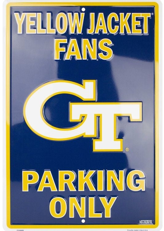 Signs 4 Fun SPCGAT2 Georgia Tech YJ Large Parking Sign, Blue