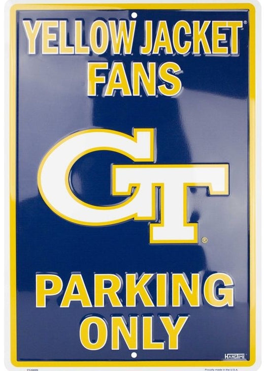 Signs 4 Fun SPCGAT2 Georgia Tech YJ Large Parking Sign, Blue