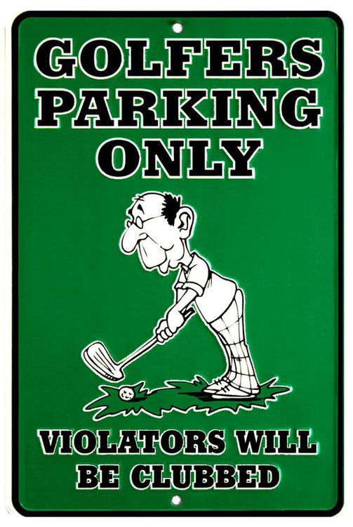 Signs 4 Fun Decorative Parking Sign | Golfer | 8 x 12 | Embossed Aluminum Sign | Made in the USA | SPS19G