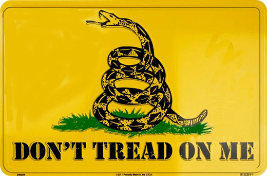 Signs 4 Fun Decorative Parking Sign | Dont Tread On Me | 8 x 12 | Embossed Aluminum Sign | Made in the USA | SPS80098