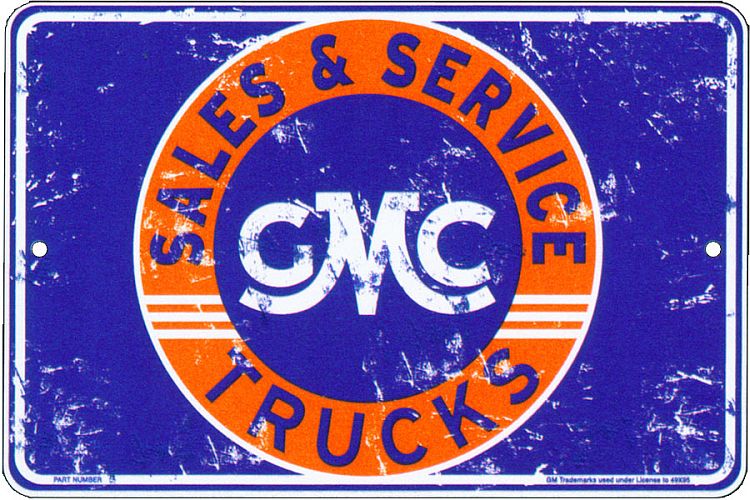 Signs 4 Fun Decorative Parking Sign | GMC Sales | 8 x 12 | Embossed Aluminum Sign | Made in the USA | SPSAGS