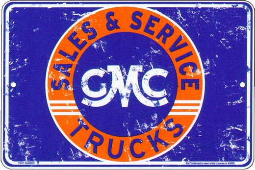 Signs 4 Fun Decorative Parking Sign | GMC Sales | 8 x 12 | Embossed Aluminum Sign | Made in the USA | SPSAGS