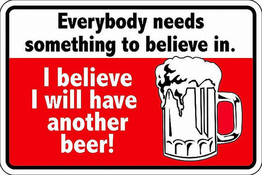Signs 4 Fun Decorative Parking Sign | Have Another Beer | 8 x 12 | Embossed Aluminum Sign | Made in the USA | SPSBR10