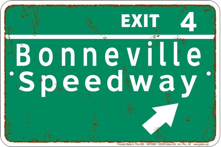 Signs 4 Fun Decorative Parking Sign | Bonneville Speedway | 8 x 12 | Embossed Aluminum Sign | Made in the USA | SPSBSF