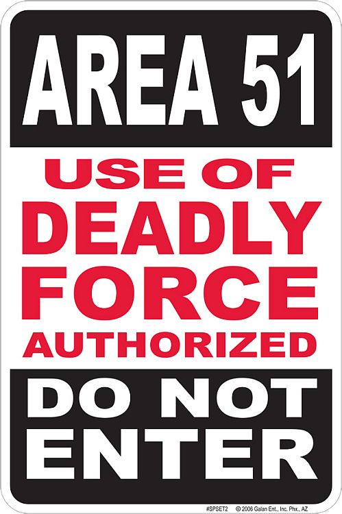 Signs 4 Fun Decorative Parking Sign | Area 51 | 8 x 12 | Embossed Aluminum Sign | Made in the USA | SPSET2