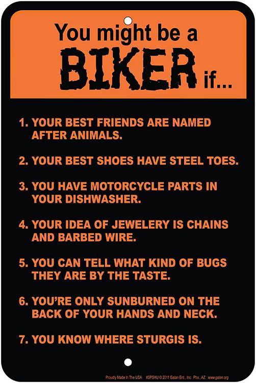 Signs 4 Fun SPSHU Biker Rules Small Parking Sign