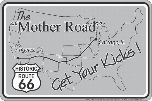 Signs 4 Fun Decorative Parking Sign | 66 Mother Road | 8 x 12 | Embossed Aluminum Sign | Made in the USA | SPSMR