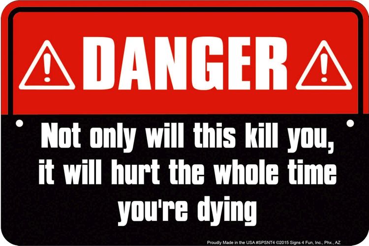 Signs 4 Fun Decorative Parking Sign | Danger Not Only | 8 x 12 | Embossed Aluminum Sign | Made in the USA | SPSNT4
