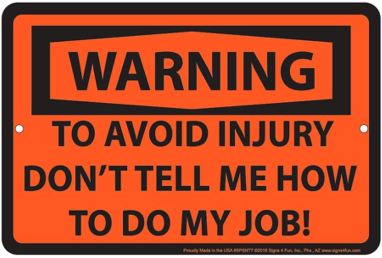 Signs 4 Fun Decorative Parking Sign | Warning to Avoid Injury | 8 x 12 | Embossed Aluminum Sign | Made in the USA | SPSNT7