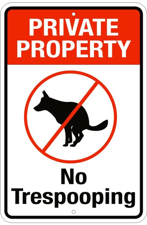 Signs 4 Fun SPSNTP Trespooping Small Parking Sign, Red