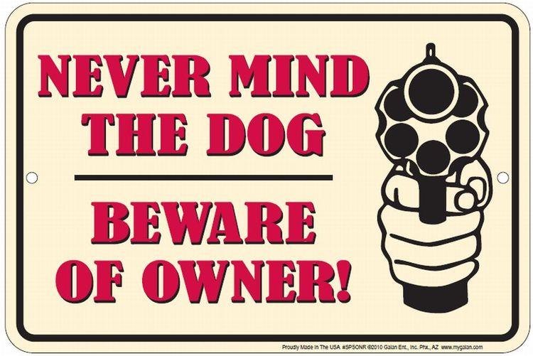 Signs 4 Fun Decorative Parking Sign | Beware of Owner H | 8 x 12 | Embossed Aluminum Sign | Made in the USA | SPSONR