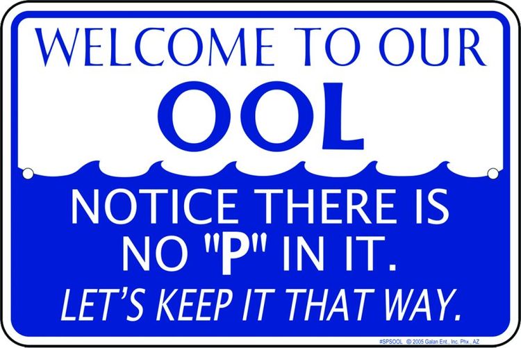 Signs 4 Fun Decorative Parking Sign | Welcome to Our OOL | 8 x 12 | Embossed Aluminum Sign | Made in the USA | SPSOOL