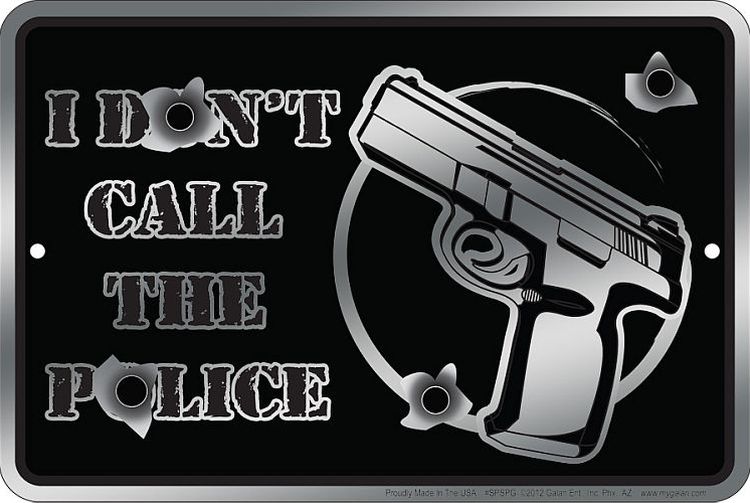 Signs 4 Fun Decorative Parking Sign | I Don't Call The Police H | 8 x 12 | Embossed Aluminum Sign | Made in the USA | SPSPG