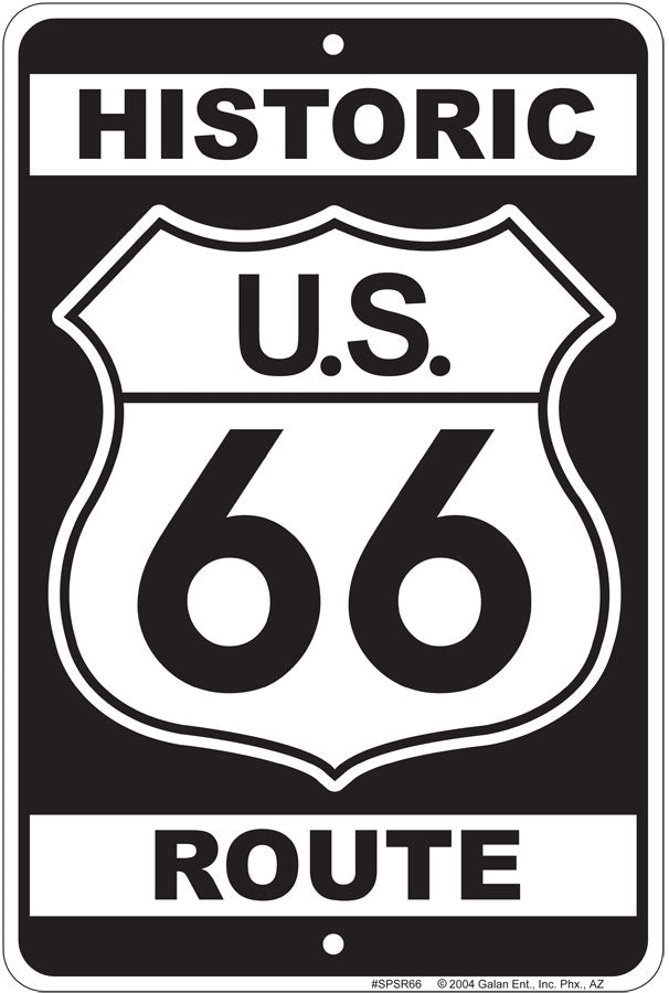 Signs 4 Fun Decorative Parking Sign | 66 Historic White | 8 x 12 | Embossed Aluminum Sign | Made in the USA | SPSR66