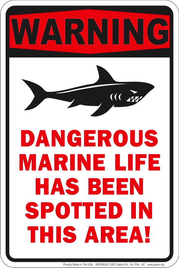 Signs 4 Fun SPSSU8 Dangerous Marine Small Parking Sign