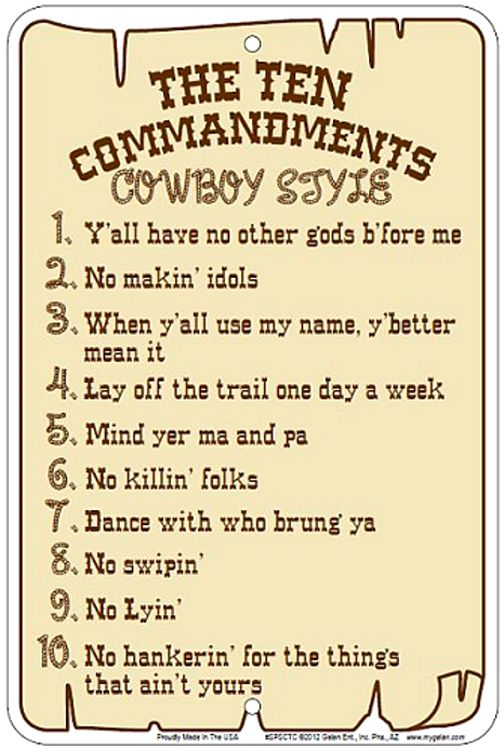 Signs 4 Fun SPSTC Ten Commandments Small Parking Sign