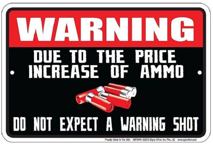 Signs 4 Fun SPSWA Warning Ammo H, Small Parking Sign