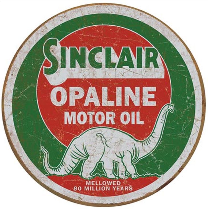 Desperate Enterprises Sinclair Opaline Motor Oil Fully Embossed Steel Sign - Vintage Garage Signs - Nostalgic Vintage Metal Wall Décor - Made in USA