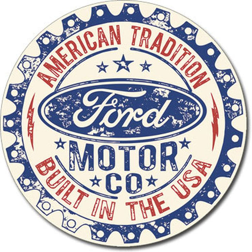Desperate Enterprises Built in USA - Ford Aluminum Sign - Nostalgic Vintage Metal Wall Decor - Made in USA