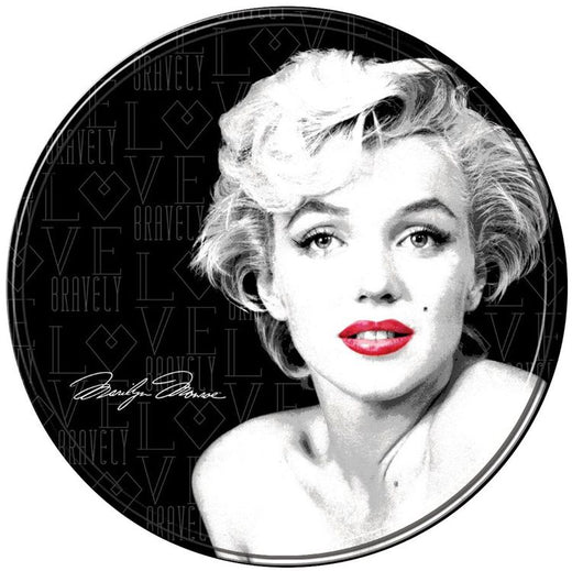 Desperate Enterprises Marilyn Monroe Round Fully Embossed Steel Sign - Nostalgic Vintage Metal Wall Decor - Made in USA
