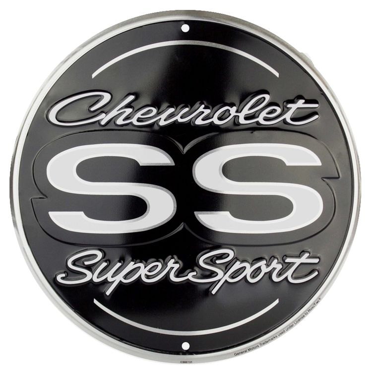 Signs 4 Fun Round Sign | Chevy Super Sport Sign | 12 Diameter | Embossed Aluminum Sign | Made in the USA