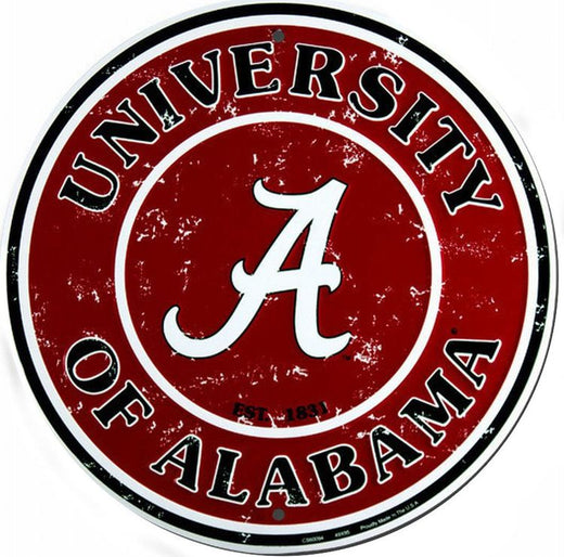 Signs 4 Fun Round Sign | Alabama Big A Sign | 12” Diameter