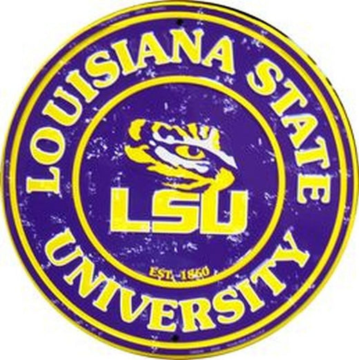 Signs 4 Fun SRCLSU Louisiana State Univ. Tiger Round Sign