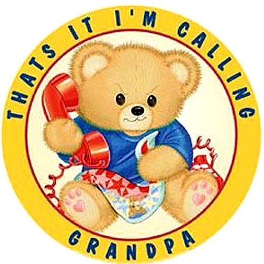 Signs 4 Fun Round Sign | I m Calling Grandpa Bear Sign | 12 Diameter | Embossed Aluminum Sign | Made in the USA