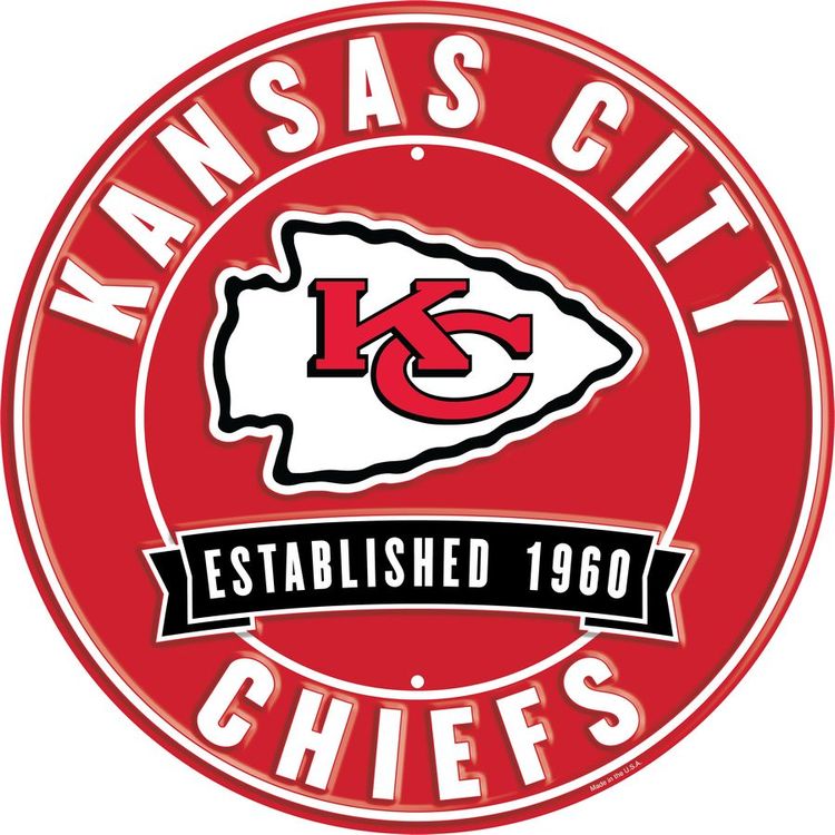 Signs 4 Fun Round Sign | KC | 12 Diameter | Embossed Aluminum Sign | Made in the USA