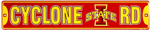 Signs 4 Fun Decorative Street Sign | Iowa State Cyclones | 24 x 5 | Embossed Aluminum Sign | Made in the USA | SS20048