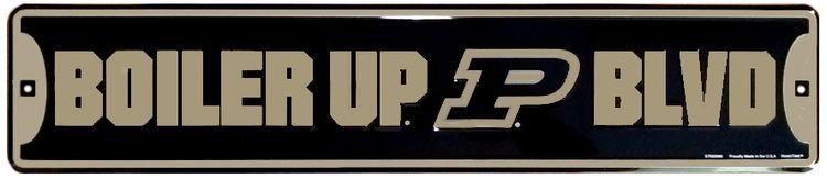Signs 4 Fun Decorative Street Sign | Purdue Boilermakers | 24 x 5 | Embossed Aluminum Sign | Made in the USA | SS20060