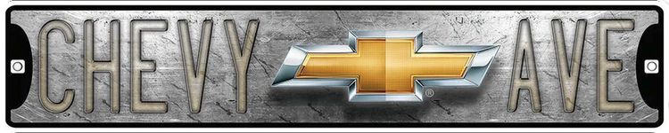 Signs 4 Fun Decorative Street Sign | Chevy Ave | 24” x 5” | Embossed Aluminum Sign | Made in the USA | SS20111