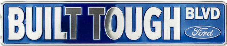 HangTime Ford Tough BLVD Embossed Metal Street Sign 5 x 24