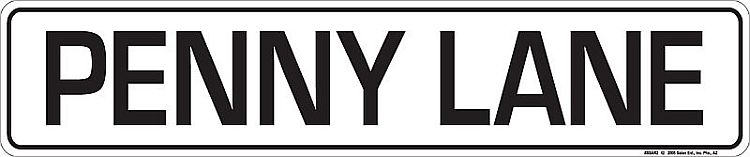 Signs 4 Fun Decorative Street Sign | Penny Lane | 24 x 5 | Embossed Aluminum Sign | Made in the USA | SSAR2