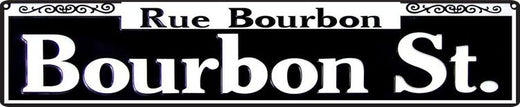Signs 4 Fun Decorative Street Sign | Rue Bourbon | 24” x 5” | Embossed Aluminum Sign | Made in the USA | SSB