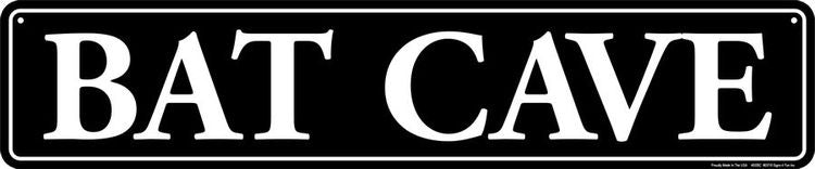 Signs 4 Fun SSBC2 Bat Cave Street Sign, Black