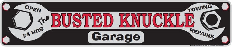 Busted Knuckle Garage BKG-SSBK Street Sign