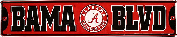 Signs 4 Fun Decorative Street Sign | Alabama Bama BLVD | 24 x 5 | Embossed Aluminum Sign | Made in the USA | SSCAL