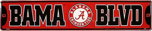 Signs 4 Fun Decorative Street Sign | Alabama Bama BLVD | 24 x 5 | Embossed Aluminum Sign | Made in the USA | SSCAL
