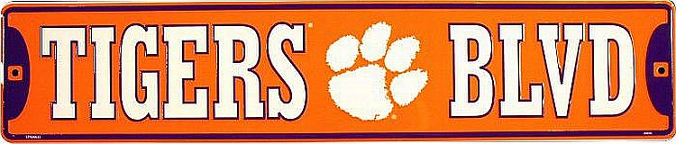 Signs 4 Fun SSCCT Clemson Tigers BLVD, Street Sign