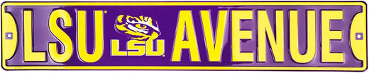 Signs 4 Fun Decorative Street Sign | Louisiana State Tigers Ave | 24 x 5 | Embossed Aluminum Sign | Made in the USA | SSCLSU