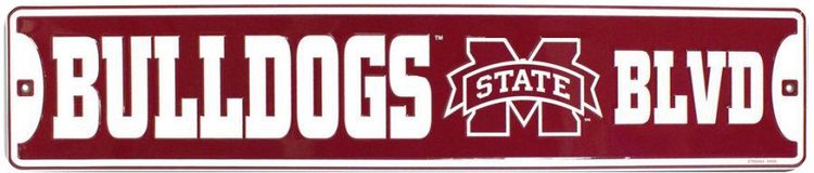 Signs 4 Fun Decorative Street Sign | MS State Bulldogs BLVD | 24 x 5 | Embossed Aluminum Sign | Made in the USA | SSCMSB