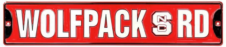 Signs 4 Fun Decorative Street Sign | N. Carolina Wolf Pack Ave | 24 x 5 | Embossed Aluminum Sign | Made in the USA | SSCNCS