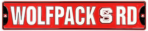 Signs 4 Fun Decorative Street Sign | N. Carolina Wolf Pack Ave | 24 x 5 | Embossed Aluminum Sign | Made in the USA | SSCNCS