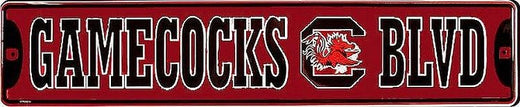 Signs 4 Fun Decorative Street Sign | SC Univ. Gamecocks BLVD | 24” x 5” | Embossed Aluminum Sign | Made in the USA | SSCSC