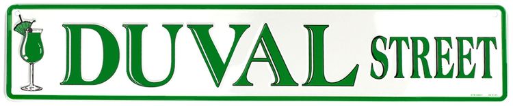 Signs 4 Fun Decorative Street Sign | Duval Street | 24 x 5 | Embossed Aluminum Sign | Made in the USA | SSDS
