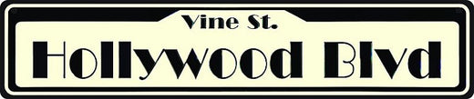 Signs 4 Fun Decorative Street Sign | Hollywood BLVD | 24 x 5 | Embossed Aluminum Sign | Made in the USA | SSH