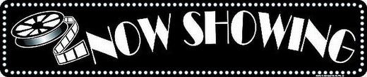 Signs 4 Fun Decorative Street Sign | Now Showing | 24” x 5” | Embossed Aluminum Sign | Made in the USA | SSHO