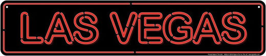 Signs 4 Fun Decorative Street Sign | Neon Las Vegas | 24 x 5 | Embossed Aluminum Sign | Made in the USA | SSLV4